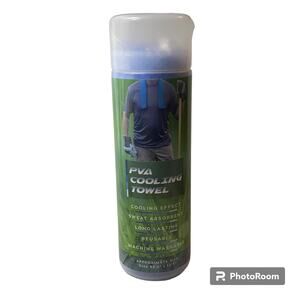 PVA Cooling Towel 33.5 x 12.5 Reusable Blue Outdoor Fitness Sports Activity